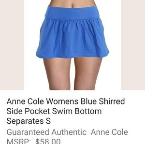 Anne Cole Swim - Anne Cole Swim shirred skirt bottom Anne Cole Swim - Anne Cole Swim shirred skirt bottom